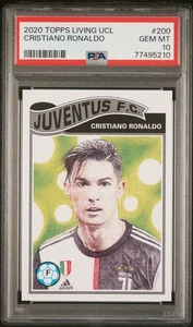 2020 TOPPS LIVING SET UCL UEFA CRISTIANO RONALDO #200 PSA 10 - Picture 1 of 2