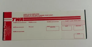 Vintage Blanko TWA Bordkarte - Bild 1 von 4