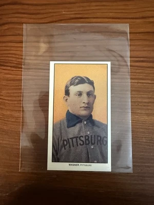 T206 1909-11 Honus Wager Sweet Caporal 350 reimpresión aspecto de patio Foto 1 de 2