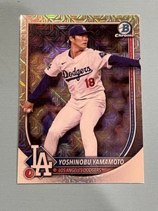 2025 Bowman Yoshinobu Yamamoto Mojo Refractor #18 Los Angeles Dodgers - Picture 1 of 2
