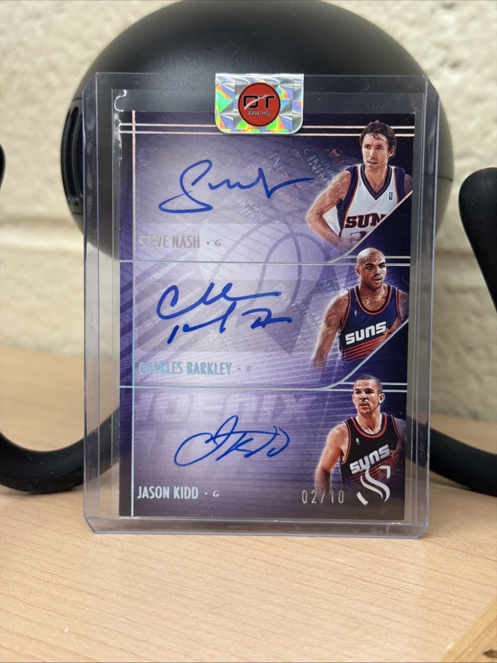 2024-2025 Panini Silhouette Steve Nash Charles Barkley Jason Kidd Trip Auto 2/10 Foto 1 de 2