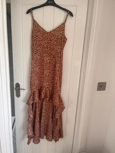 Forevayoung Animal Print Midi Dress With High-low Hem And Spaghetti Straps - Picture 1 of 6