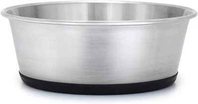 Ciotola per Cibo in Acciaio Inox, 950 Ml, Ciotola per Cani a Prova Di Cibo Con B - Immagine 1 di 4