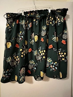 ModCloth Green Pineapple Tropical Print Skirt 4X - Image 1 of 4
