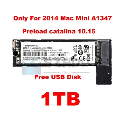 256GB 512GB 1TB 2TB SSD FOR APPLE MAC MINI A1347 Late 2014 MGEM2LL/A MGEQ2LL/A - Image 1 of 4