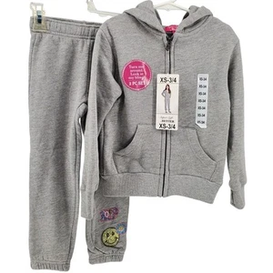 Super Soft by Butter Girls XS 3/4 Gray Sweatsuit New - Picture 1 of 9