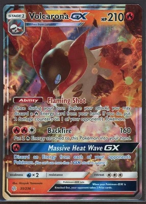 Volcarona GX - 35/236 Cosmic Eclipse Ultra Rare Holo Pokemon Card - Near Mint - Image 1 of 2