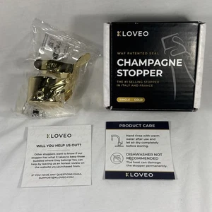 Kloveo Champagner Stopfen Gold WAF Patentiertes Siegel Made in Italy Einzeln NEU - OpenBox - Bild 1 von 9
