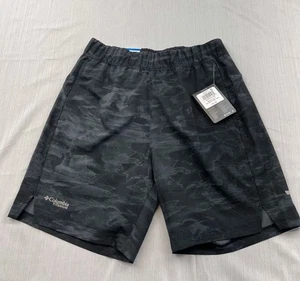 New Mens Columbia TITANIUM Malta Springs 7" Shorts Black Camo Size Small - Picture 1 of 18