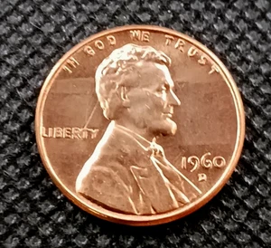 1960-D **UNC Red** Lincoln Memorial Cent - Picture 1 of 2