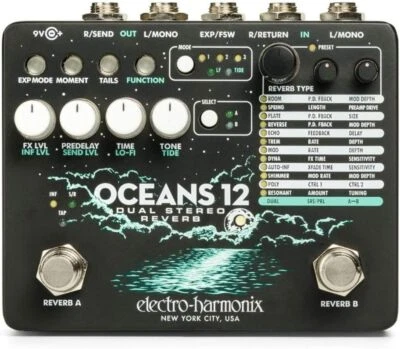 ELECTRO-HARMONIX OCEANS 12 Reverb Guitar Effects Pedal - Image 1 of 3