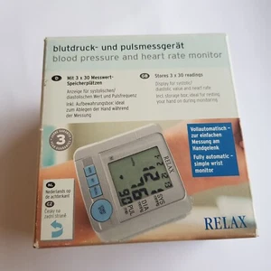 Blood Pressure Heart Rate wrist monitor digital Relax SBM05 TCM Germany unused - Picture 1 of 14