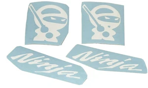 (2) Ninja kawasaki logo sticker Vinyl Decal White or Can Be made in Diff. Color - Picture 1 of 3
