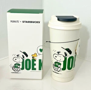 STARBUCKS Korea 2025 Peanuts Joe Kind Elma Tumbler (16oz) Snoopy Woodstock - Picture 1 of 8