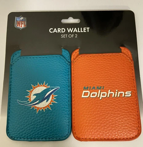 Miami Dolphins NFL Cell Phone Card Wallet Set of Two Cover