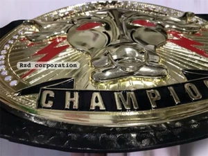 Barhma Bull 3D The Rock Wrestling Championship Gürtel Replik Erwachsenengröße 4 mm   - Bild 1 von 5