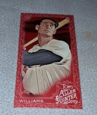 2019 Topps Allen & Ginter X Red Mini Parallel TED WILLIAMS Red Sox #5/5