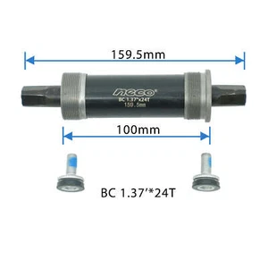 NECO 1.37" x24T Fat Bike Soporte Inferior Carcasa Ancho 100mm Longitud Eje 159.5mm - Imagen 1 de 3