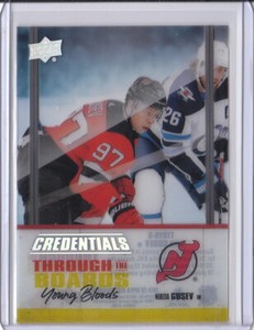 19/20 UD Credentials Through the Boards Young Bloods #5 Nikita Gusev Devils