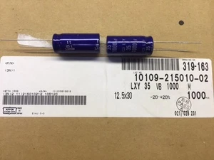(50 pcs) LXY35VB102M12X30LL - UCC, 1000uF 35v 105c Electrolytic Capacitor - Picture 1 of 1