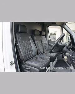 Volkswagen VW Crafter Custom Tailored Waterproof Diamond Seat Covers - UK Made - Picture 1 of 4