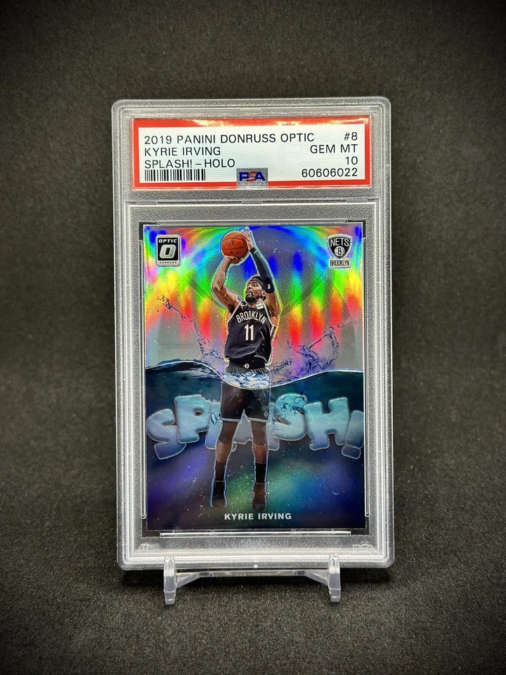 Kyrie Irving 2019-20 Panini Donruss Optic SPLASH! Holo Prizm SP PSA 10 Mint - Image 1 of 2