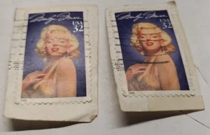 2 Marilyn Monroe 32 Cent Stamps Used Good Condition - Picture 1 of 2