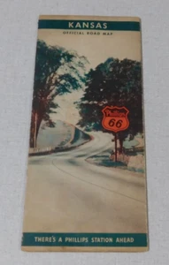 1939 Phillips 66 oil company gas station map of Kansas - Picture 1 of 4