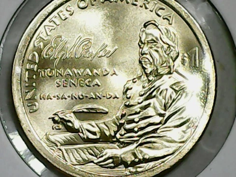 2022 P & D $1 Sacagawea Native American ELY S. PARKER HA-SA-NO-AN-DA 2 coin set Cover