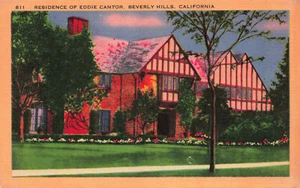 DE COLECCIÓN ESTRELLA DE CINE EDDIE CANTOR CASA LINO POSTAL BEVERLY HILLS CA 030222 R - Imagen 1 de 2