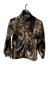 Columbia Sportswear Boys Youth Size 10/12 Brown Camo Fleece Zip Front Jacket - Picture 1 of 6