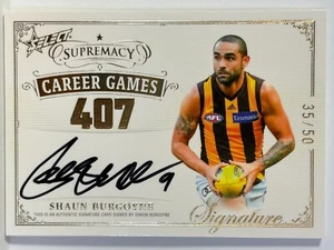 2024 Select Supremacy Career Games Signature Shaun Burgoyne Hawthorn #35 - Picture 1 of 1