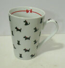Konitz Germany Porcelain Ceramic Black Scotty Dog Cup Mug Red Bow 4 3/4"