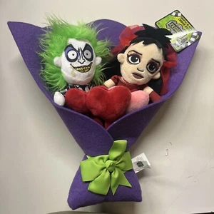 BEETLEJUICE & LYDIA Valentinstag 13 Zoll Plüschstrauß 2025 Ruz NEU Herzen - Bild 1 von 11