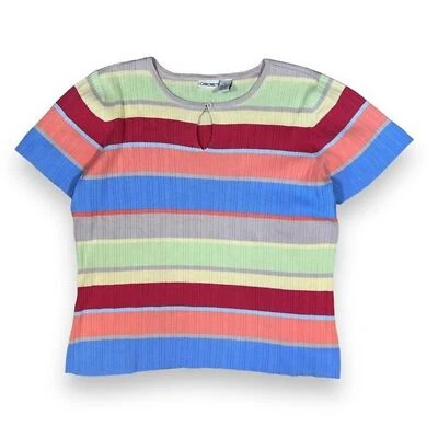 Camiseta acanalada vintage Cherokee para mujer XL multicolor Foto 1 de 4