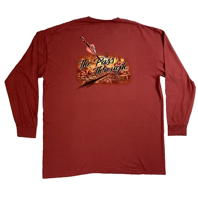 NEW BBB Bass Bucks Birds Shirt Red "Pass Through Fish" Long Sleeve Size 3XL XXXL - Image 1 of 4