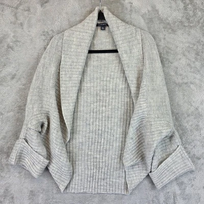 Banana Republic Sweater Womens M/L Gray Alpaca Open Front Shawl Collar Cardigan - Image 1 of 4