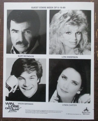 FOTO PROMOCIONAL PRENSA GANAR PERDER O DIBUJAR LINDA CARTER LONI ANDERSON 8X10 1989 S666 Foto 1 de 3