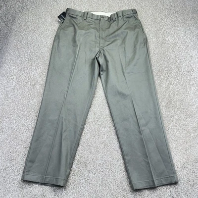 Винтажные мужские брюки Haggar Black Label American Fit 38x30 с расширяемой талией оливковые - Изображение 1 из 4