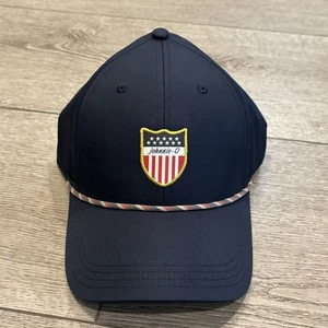 Johnnie-O USA Shield Performance Rope Hat Navy Blue SnapBack New Golf Patriotic - Picture 1 of 5