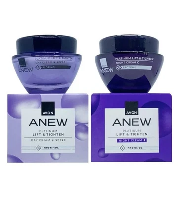 Avon Anew Platinum Day and Night Cream Set with Protinol SPF20 50ml Boxed Sealed - image 1 of 2