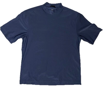 Nike Dri-Fit Manga Corta Tortuga Cuello Simulado Golf Rendimiento Logo Azul Marino Para Hombres Grande Foto 1 de 3