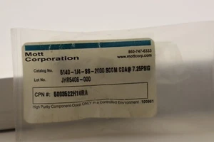 Mott CORPORATION High Purity 5140-1/4” SS-2000 SCCM cda@7.25psig Flow Restrictor - Picture 1 of 6