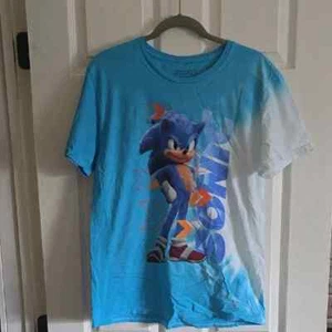 Sonic 2 Kids Blue Tie Dye T-Shirt NWOT Size L - Picture 1 of 6