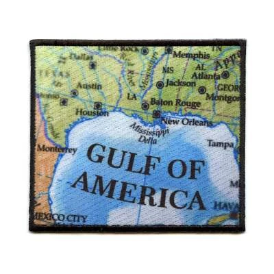 Gulf of America Patch United States Map Sublimated Iron On - Image 1 of 2