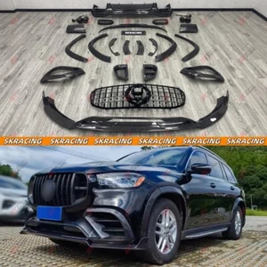 Carbon Fiber Front Rear Lip Spoiler Bodykit For Mercedes Benz GLS63 AMG 21-25 - Picture 1 of 32