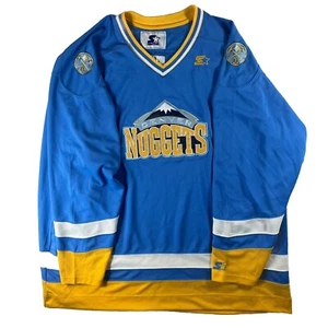 Vintage Starter Denver Nuggets Hockey Trikot Herren Gr. 4XL NBA bestickt - Bild 1 von 6
