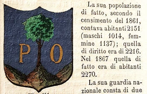 1800 ARALDICA STEMMA PATERNOPOLI AVELLINO CON TESTO  - Picture 1 of 1