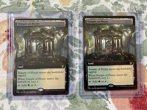 2x TEMPLE OF PLENTY (2) EXTENDED ART Theros Beyond Death MTG TBD - NM/MT EXT ART - Picture 1 of 3