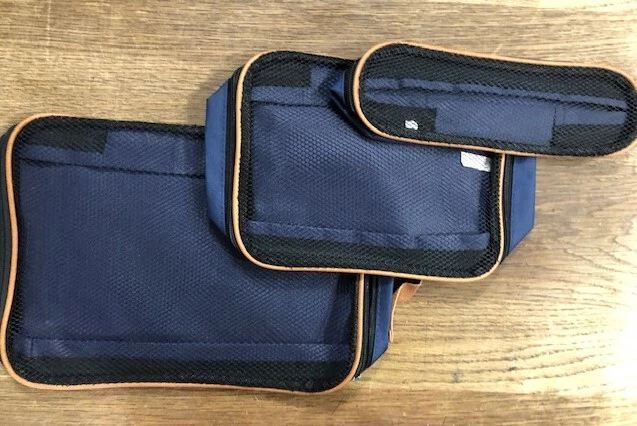 Travel Bag Set 3 Piece Blue See Thru  Netting Front NEW - Image 1 of 1